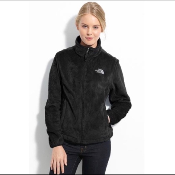 The North Face Fuzzy Full zip jacket all black & white - Picture 2 of 14
